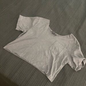 Gray Cropped Tee